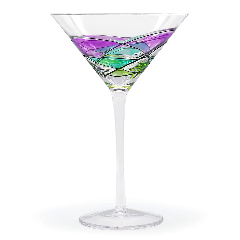 Stained Glass-Inspired Martini Glass