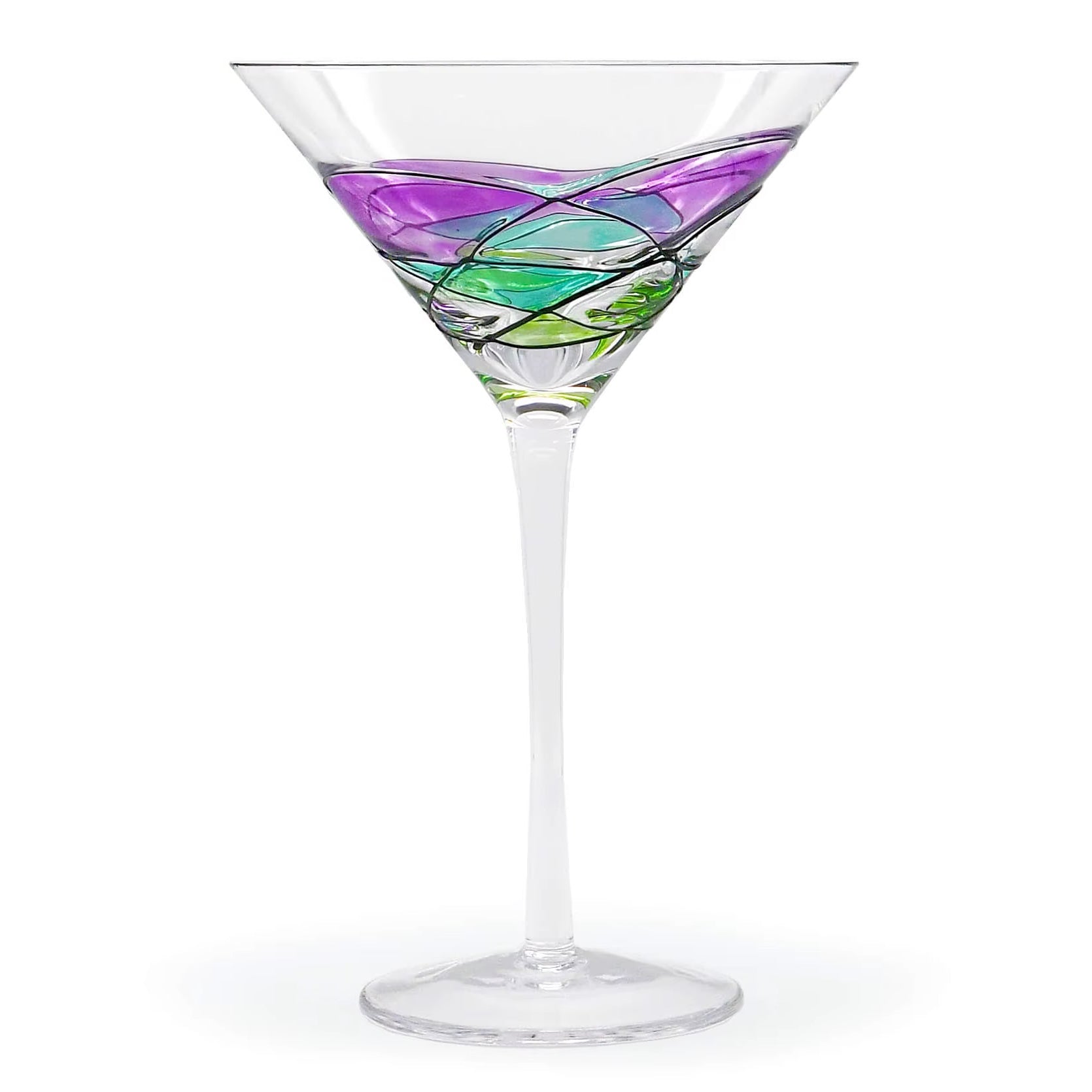 Stained Glass-Inspired Martini Glass