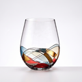 Stained Glass-Inspired Stemless Wine Glass