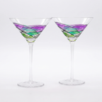 Stained Glass-Inspired Martini Glass