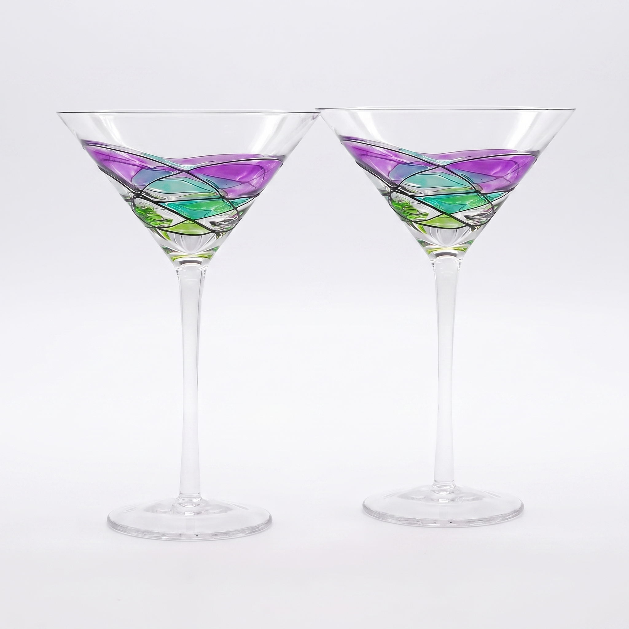 Stained Glass-Inspired Martini Glass