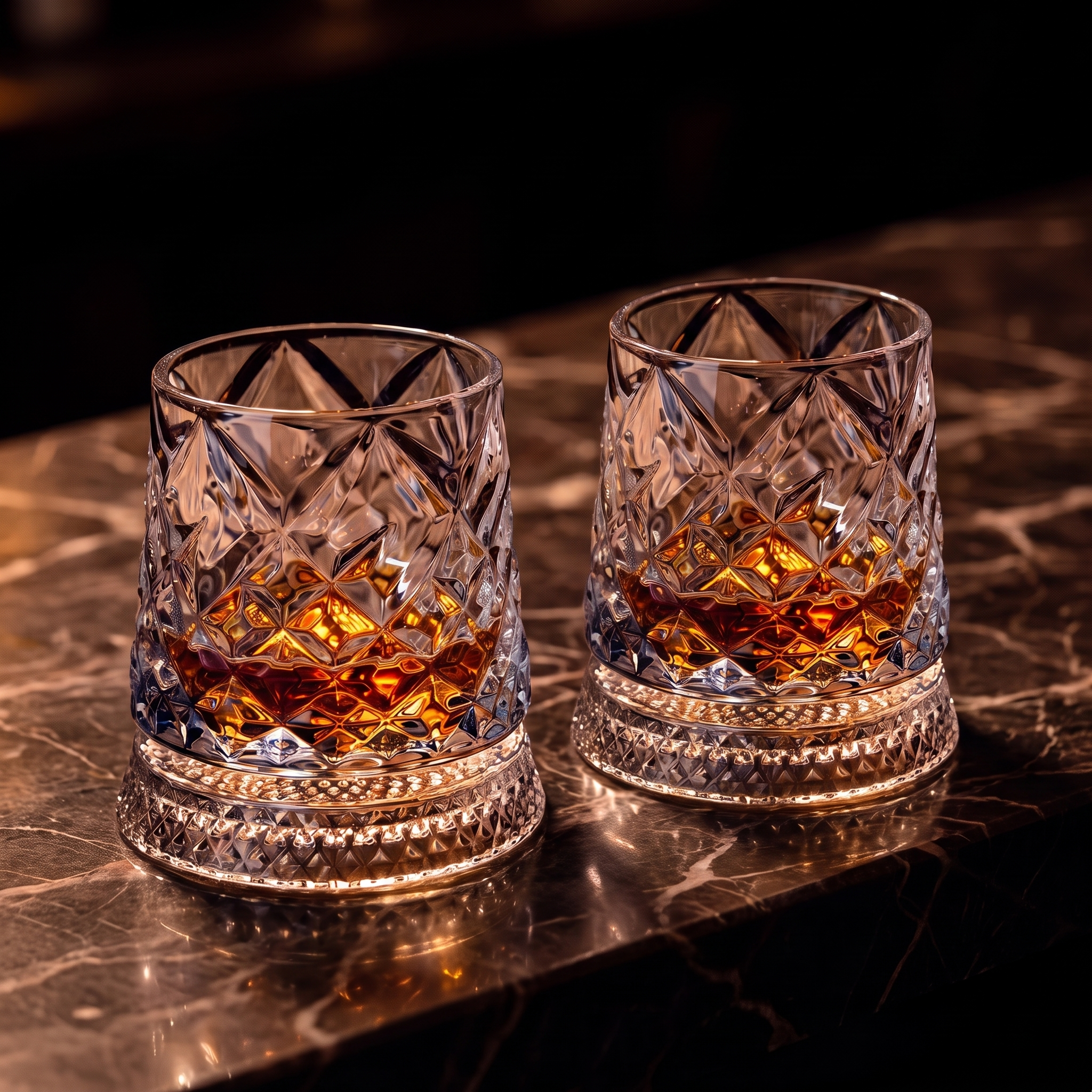 Spinning Whiskey Glass